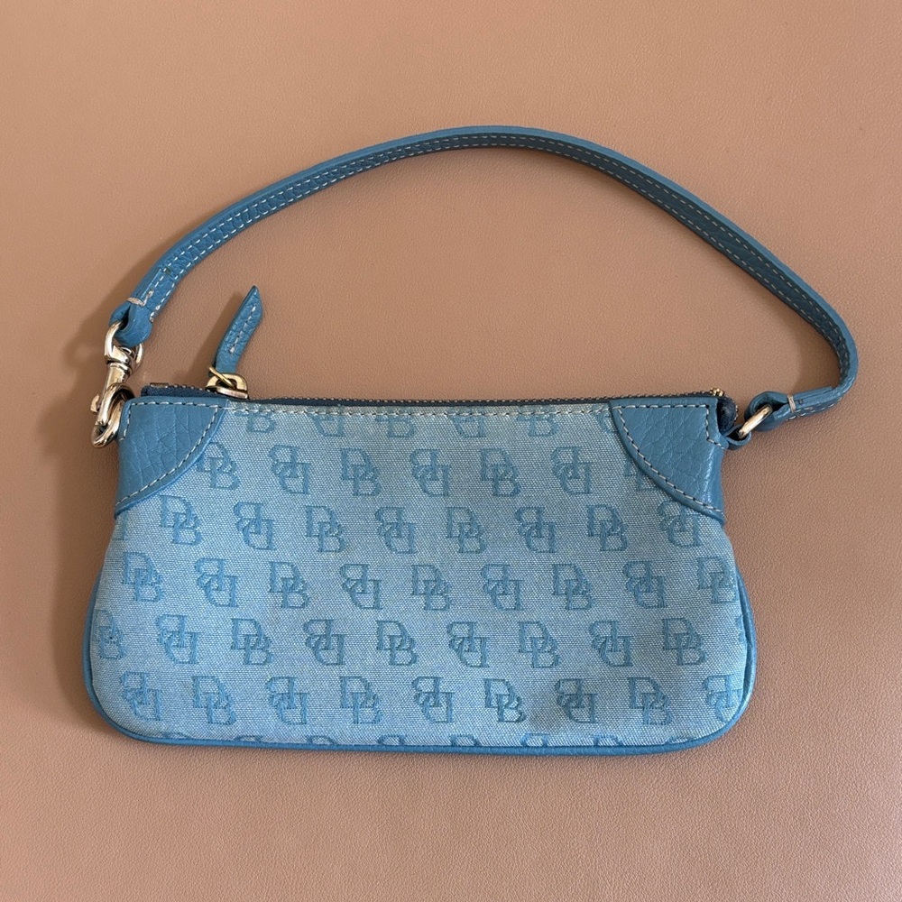 Dooney & Bourke Blue Monogram Wristlet